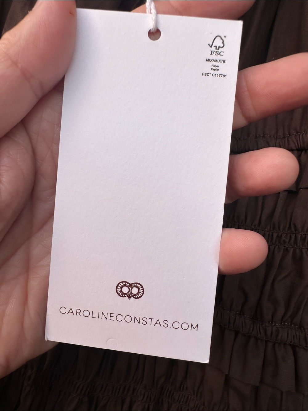 Caroline Constas Chocolate Brown Smocked Maxi Dress - Picture 5 of 9